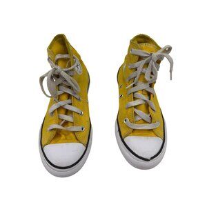 Converse Chuck Taylor All Star High-Top Sneakers Youth Size 1 Yellow Lace Up